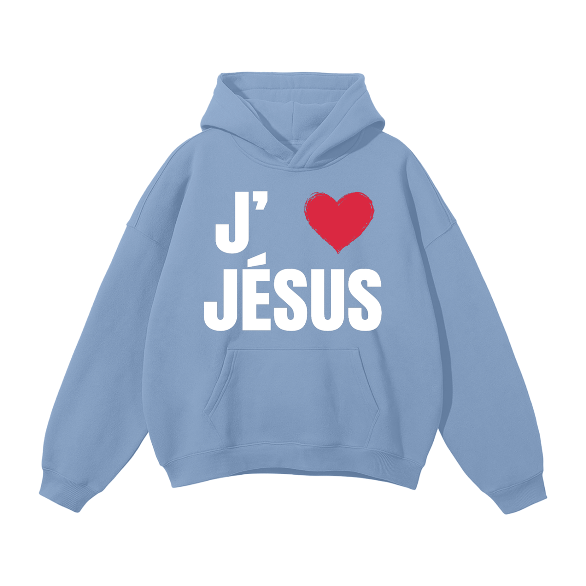 Hoodie Bleu - White design