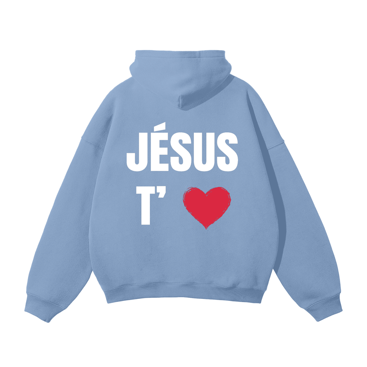 Hoodie Bleu - White design