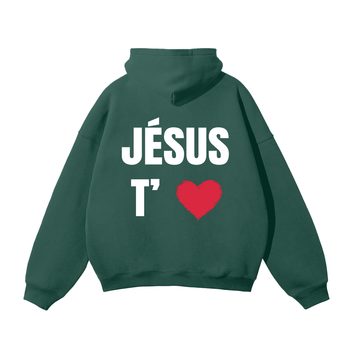 Hoodie vert - White design