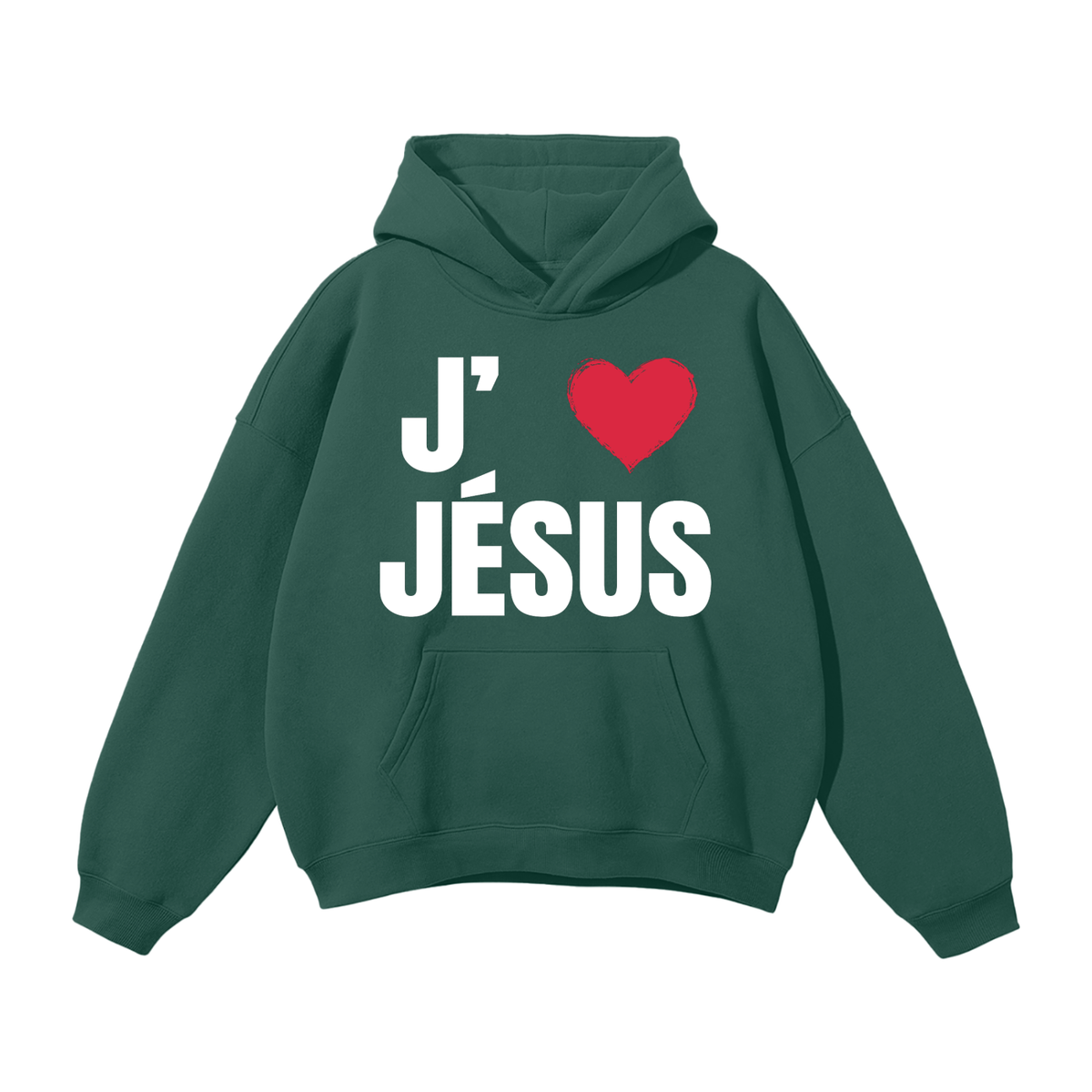 Hoodie vert - White design